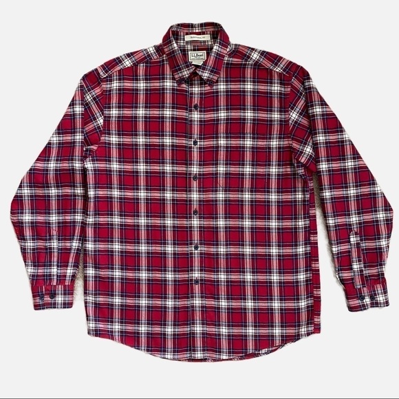 L.L. Bean Flannel Shirt Traditional Fit - Picture 6 of 6